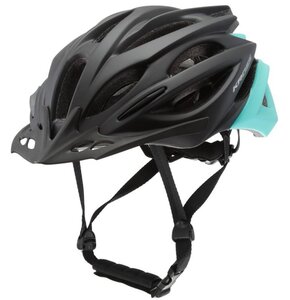 Kask rowerowy KROSS Vincitore Czarno-turkusowy MTB (rozmiar L)