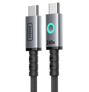 Kabel USB-C - USB-C INIU Leopard Magnetic 240W 1.2 m Czarny