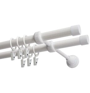 Karnisz DECASTYL Luna z kółkami podwójny 320 cm Biały