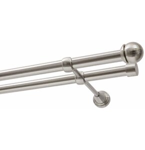 Karnisz DECASTYL Gałka Max podwójny 320 cm Stal nierdzewna