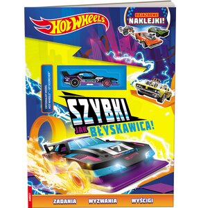 Książka z zadaniami Hot Wheels Szybki jak błyskawica! (miękka okładka)