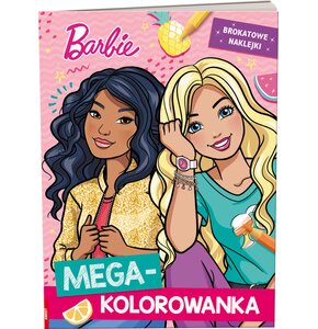 Kolorowanka Barbie Megakolorowanka z naklejkami (miękka okładka)