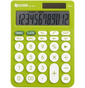 Kalkulator ELEVEN RK-2311GR Zasilanie bateryjno-słoneczne, 4 pamięci