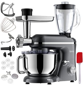 Robot kuchenny planetarny LOVIO HOME ChefAssistant Plus LVSTM02PGY 1900W z maszynką do mięsa i blenderem kielichowym