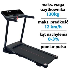Bieżnia elektryczna HERTZ Dyno Plus 919W 12km/h