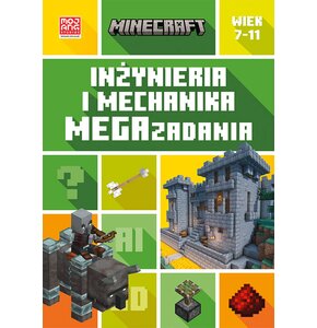 Książka z zadaniami Minecraft Inżynieria i mechanika Megazadania (miękka okładka)
