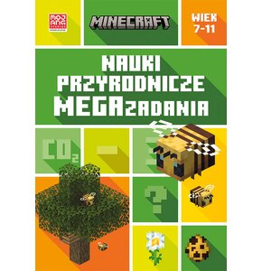 Książka z zadaniami Minecraft Nauki przyrodnicze Megazadania (miękka okładka)