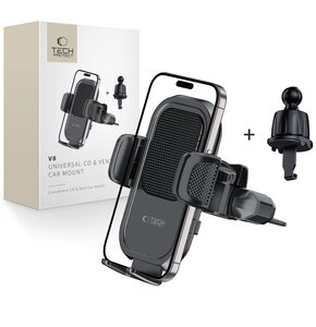 Uchwyt na telefon TECH-PROTECT V8 Universal CD & Vent Czarny