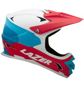 Kask rowerowy LAZER Phoenix+ Biało-niebiesko-czerwony MTB (rozmiar S)