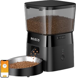 Dozownik karmy automatyczny ROJECO 2L Pet Feeder Wi-Fi Czarny