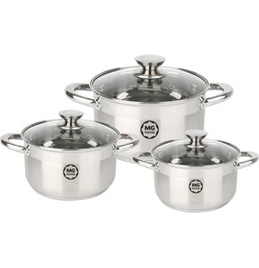 Zestaw garnków MG HOME Moderno Brushed (6 elementów)