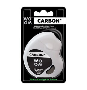Nić dentystyczna WOOM Carbon+ Pęczniejąca (30 m)