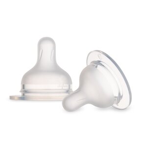Smoczek CANPOL BABIES S-Shape M 59/892 Przezroczysty 3 m+ (2 sztuki)