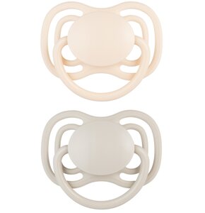 Smoczek CANPOL BABIES DentalAir 6-18 m Kremowo-szary (2 sztuki)