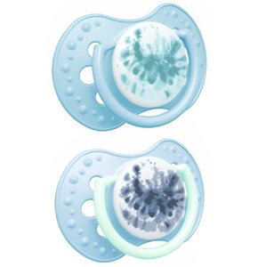 Smoczek LOVI Tie Dye 3-6 m (2 szt.) Niebieski