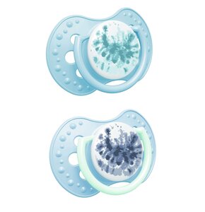 Smoczek LOVI Tie Dye 18 m+ (2 szt.) Niebieski