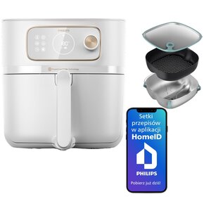Air Fryer Frytkownica beztłuszczowa PHILIPS Ovi Smart HD9876/25 Air Fryer (Wi-Fi), dostęp do ponad 4000 przepisów