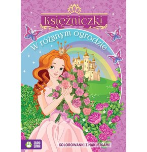 Kolorowanka Księżniczki W różanym ogrodzie (miękka okładka)