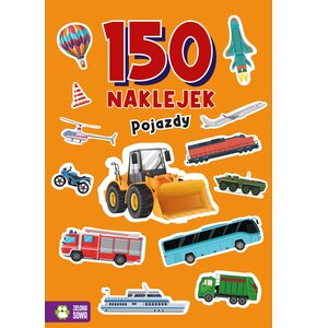 Książka z naklejkami 150 naklejek Pojazdy (miękka okładka)