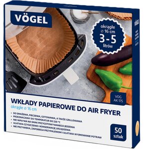 Foremki papierowe VÖGEL AK 175 do Air Fryer 16 cm (50 sztuk)