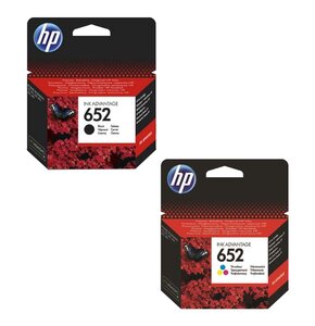 Tusz HP 652 Czarny 6 ml F6V25AE + Tusz HP 652 Kolorowy 5 ml F6V24AE