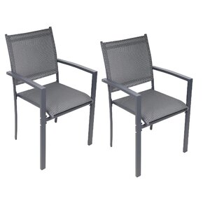 Zestaw krzeseł ogrodowych SASKA GARDEN 1065007 Szary (2 szt.)