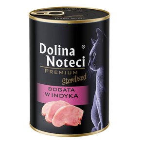 Karma dla kota DOLINA NOTECI Premium Sterilised Bogata w Indyka 400 g