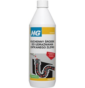 Płyn do udrażniania zatkanego zlewu HG 1000 ml