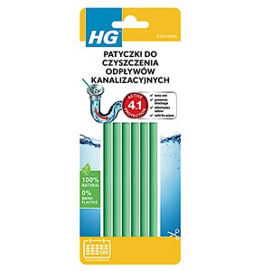 Patyczki HG 434000129 do czyszczenia odpływów kanalizacyjnych (6 sztuk)