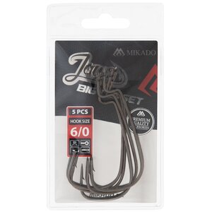 Haczyk wędkarski MIKADO Jaws Big Offset 8/0 (3 szt.)
