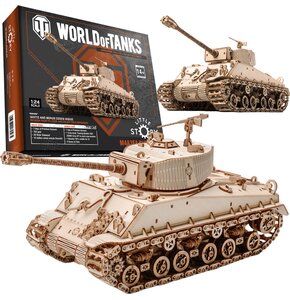 Zabawka drewniana LITTLE STORY World of Tanks 3D Czołg M4A3E8 Sherman (1272 elementy)