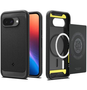 Etui SPIGEN Rugged Armor Mag MagSafe do Google Pixel 9a Czarny mat