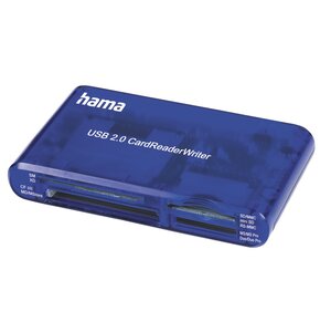 Czytnik kart HAMA 35w1 USB 2.0 Niebieski