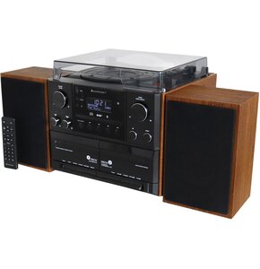 Wieża SOUNDMASTER MCD5600BR Czarny Bluetooth, DAB+/FM, Wejście USB, Gramofon, Podwójna kaseta