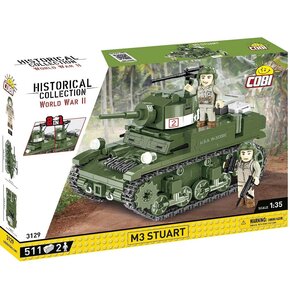 Klocki plastikowe COBI Historical Collection World War II M3 Stuart COBI-3129