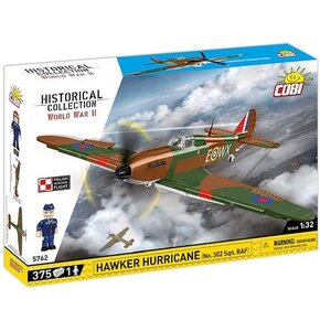 Klocki plastikowe COBI Historical Collection World War II Hawker Hurricane No.302 Sgn. RAF COBI-5762