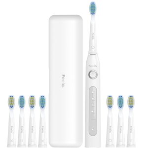 Szczoteczka soniczna FEELO Easy Biały (8 końcówek + Etui)