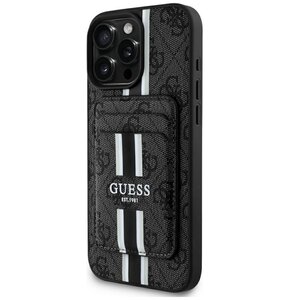 Etui GUESS 4G Stripes MagSafe do Apple iPhone 16 Pro Max Czarny