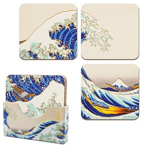 Podkładka pod szklankę THE NOBLE COLLECTION The Great Wave Of Kanagawa (4 szt.)