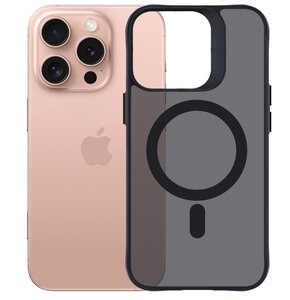 Etui 3MK Smoke Guardx MagCase do Apple iPhone 16 Pro Max Czarny transparentny