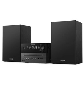 Wieża PHILIPS TAM3505M2/12 Czarna, Odtw.CD, BT, Tuner DAB+, FM, Wejście USB, 2-drożny system głośnikowy Bass Reflex