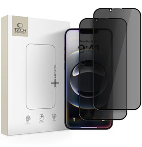 Szkło prywatyzujące TECH-PROTECT Glass Spy+ do Apple iPhone 13/13 Pro/14/16E (2 szt.)