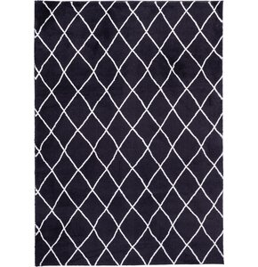 Dywan wewnętrzny MULTIDECOR Loren Print 80 x 150 cm Czarny