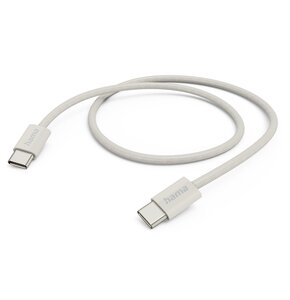Kabel USB-C - USB-C HAMA Fabric 60W 1 m Beżowy