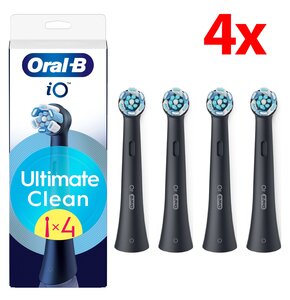 Oryginalna końcówka szczoteczki ORAL-B iO Ultimate Clean Czarny (4 szt.) (Usuwa płytkę bakteryjną)