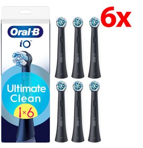 Oryginalna końcówka szczoteczki ORAL-B iO Ultimate Clean Czarny (6 szt.) (Usuwa płytkę bakteryjną)