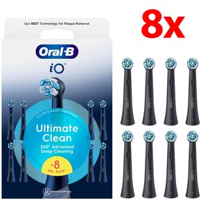 Oryginalna końcówka szczoteczki ORAL-B IO Ultimate Clean Czarny (8 szt.) (Skuteczne czyszczenie)