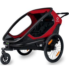 Przyczepka rowerowa HAMAX Outback Twin Czerwono-czarny