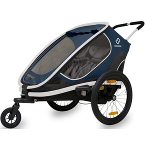 Przyczepka rowerowa HAMAX Outback Twin Niebiesko-biały