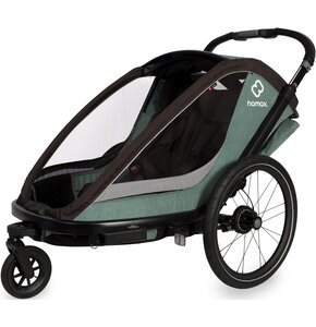 Przyczepka rowerowa HAMAX Cocoon One Zielono-czarny